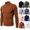 Heren winter effen kleur coltrui trui mannen kleding merk gebreide trui pull homme