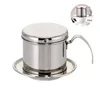 Caffettiera per caffè in acciaio inossidabile Vietnam Dripper Filter Maker portatile per versare sopra i filtri 210423