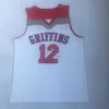 #12 Zion Willamson Spartanburg Griffins day school basketball jersey Stitched Embroidery