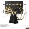 Dangle & Chandelier Earrings Jewelry Dangles Women Set Box Pearl Acryl For Bohemian Fashion Geometric Kolczyki Hood Drop Delivery 2021 30Vci