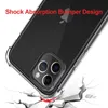 1.5MM Thick Airbag Reinforced Corners Transparent Shock Absorption Air Cushion Cases Soft TPU Clear Shockproof For iPhone 15 14 13 12 11 Pro MAX 8 7 Plus Mini