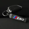 Keychains For E30 E34 E36 E39 E46 E60 E87 E90 Car Highend Carbon Fiber Leather KeyChain 360 Degree Rotating Horseshoe Key Rings6534963