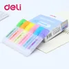 Highlighters Deli Single Art Marker 6 Color Highlighter Acrylic Alcohol Sketch Markers Pen For Artist Drawing Manga Design Scribble