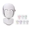 LED Facial Mask 7 PDT Photon Colors For Face And Neck Microcurrent LED Light Therapy Skin Rejuvenation Facial Machine Portable Home Use