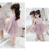 Детская одежда детская платье вышивка девушки одежда для вечеринок день рождения костюм пачка кружева бальное платье 3-11, Q0716