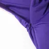 Femmes Robe Élégante Vol V ec Summer Sans Manches Slim Slim Molycée Vintage Violet Couleur Volants Midi Office Célébrité Célébrités Vestidios 210416