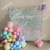 Party Decoration Glitter Sequin Wedding Backdrop 5 Colors Grid Backing Clip Type Shimmer Wall Panel Birthday