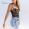 Summer Women Lace Tank Top Sexy Camisole Spaghetti Strap Black Short Camis Vest Tops 210415