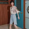 Bluzki Kobiety Chic Japonia Drukuj Projekt Lato Vintage Femme Zabawne Koszule Top Stylowe Wszystkie Dopasowanie Harajuku Daily Ladies Streetwear H1230
