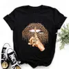 Streetwear 여성 블랙 T 셔츠 무지개 입술과 나비 프린트 하라주쿠 여성 여름 여성의 티셔츠 탑 Y0629
