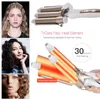 Wysokiej jakości profesjonalny profesjonalny 110-220V Curling Iron Triple Barrel Curler Waver Waver Stylowanie Styler192d