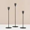 Candle Holders European Metal Candlestick Wedding Decoration Black Table Stand For Home Ornament