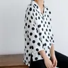 fashion womens tops and blouses casual loose chiffon blouse Seven-quarter sleeve suit collar sweet women shirt 4652 50 210527