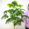65cm 18頭の熱帯のモンステラ大型人工ヤシの木の枝の偽造所プラスチック亀の葉のためのプラスチックカメの葉
