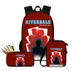 Riverdale Seizoen 5 Tiener Jongens Meisjes 3 stks / Set Rugzak Schooltas Dames Heren 3D Mode Oxford Waterdichte Fiets