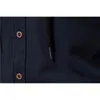 AIOPESON printemps et automne chemise à capuche à manches longues hommes couleur unie 100% coton qualité chemise pour hommes chemises décontractées pour hommes 21159H