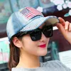 American Flag Retro Cowboy Hat Fashion Designer Diamond Studded Peaked Cap Adjustable Outdoor Travel Sun Hats 5 Colors