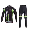 2024 miloto Black Green Team Winter Cycling Jersey Set Bicycle Clothing Breathable Men Thermal Fleece Long Sleeve Shirt Bike bib Pants B10