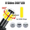 Niskata - Automotive Headlamp LED bulb, 200W, H4, 8 sides, 360 degrees, high power, H1, led, H7, H8, h99005906, H11 car