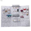 Pochettes à bijoux Sacs Rouleaux de tissu en feutre Sac de rangement pour accessoires Portable Earr Stud Roll-Up Pliant Anneau de voyage Pendentif Chaîne Étuis de transport Gi