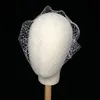 Voiles de mariée Blanc Ivoire Perles Perles Birdcage Voile Pour Mariage Soirée Femmes Partie Casque Despedida De Soltera Accesorios