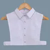 Yay bağları Resmi elbise Erkek için sahte yaka ön kravat beyaz yaka bluz çıkarılabilir kadınlar sahte yakalar dekoratif Emel22