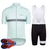 Lato Rapha Team Męskie Krótki Rękaw Jervey Koszulki BIB Szorty Zestaw Wyścigi Stroje rowerowe Outdoor Sports Uniform Ropa Ciclismo S21040609