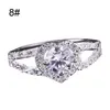 Dame Ring Mode Herz Form Zirkon Liebe Hochzeit Paar Schmuck Für Frauen Y10.24 Ringe