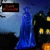 2021 Vuxen Barn Cosplay Cloth Cape Hooded Vampire Cape Halloween Party Cloaks Cosplay Death Gothic Heroic Kids Cloak