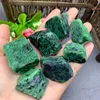 Dekorativa Objekt Figuriner Naturligt Mineral Ruby I Fuchsite Crystal Stone Rock Chips Specimen Healing Collection Fish Tank