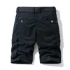 Été Hommes Cargo Shorts Casual Coton Mâle Jogger Mens Marque Vêtements Lâche Travail Homme Militaire 210713