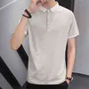 Browon mode nieuwe mannen t-shirts korte mouw turn-down kraag mannen kleding zomer effen kleur casual slanke oversized t-shirt mannen 210421