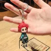 Anime Demon Slayer Keychain Fashion Key Ring 3D Figur Key Chain Charm Key Holder G1019