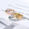 Bague de créateur pour femmes hommes zircone fiançailles titane acier mariage amour anneaux mode bijoux cadeaux 4mm