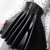 SUCHCUTE vrouwen Rokken Gothic Harajuku Bandage Kunstleer Koreaanse Mode Zwarte Mini Geplooide Zomer Party Pu Saias 220224