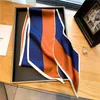 Scarves Bright Silk Skinny Scarf Lady Long Hairband Ribbon Bag Scarfs Tie Design Belt Striped Kvinna Hals Hårhuvudband