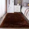 Carpets Modern Plush Soft Sheepskin Bedroom Girl Room Carpet Imitation Wool Long Hair Bedside Rug Pink Red White Living Fur