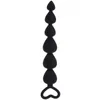 Nxy Sex Anal Toys Pure Silicone Beads Chain for Beginners and Advanced Users 100% Grade Black 1220