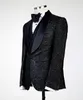 Glitter Black Sequins Mens Passar Groom Wear Wedding Blazer Tuxedos Formell Business Prom Byxor Coat Jacket 3 stycken