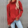 Gym Clothing High Quality Autumn And Winter Striped Turtleneck Sweater Cuff Button Knit Color Loose Large Size Women