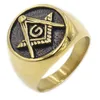 Asociación de Fraternidad Masones Anillo Acero Inoxidable Masónico Hombres Sólidos Anillos Freemasonery Symbol Masonic Jewelry