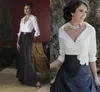 e Branco Black Elegante Mãe da Noiva Vestidos de Noiva Mangas compridas TAFFETA MERMAID ANE