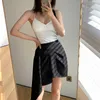 Lato Sexy Spódnice Dla Kobiet Krótki Czarny Wysoka Talia Koreański Styl Moda Kobiet Plised Mini Mujer Faldas 210608