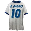 İtalya 1994 retro Roberto Baggio camiseta deplasman Formaları Yüksek kaliteli tee T-shirt Melancholy prens CY200515 özelleştirmek