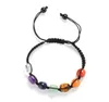 Natural Crystal Stone Bracelets Color Chakra Stones Gem Palm Reiki Healing Yoga Power Bracelet 7*9CM