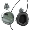 Le più recenti cuffie tattiche con adattatore per binario per casco veloce Cuffie da tiro militari Airsoft CS Accessori per la comunicazione dell'esercito Q0630