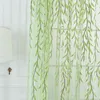 Wicker Sheer Curtain French Window Pastoral Style Flowers Printed Gauze Curtains Screen for Living Room Bedroom Home Decoration