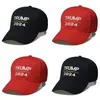 Cappello Trump 2024 Berretto da baseball con protezione solare in cotone Trump con fibbie regolabili Lettere ricamate USA per esterni