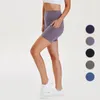 Femmes Aligner Leggings Vêtements de créateurs d'été Shorts de yoga Poche latérale Nude Pantalons de survêtement taille haute Hip-hop Fitness Sports