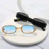 Sunglasses 2021 Net Red Female Trend Wear Earrings Square Glasses Men Women Brand Designer